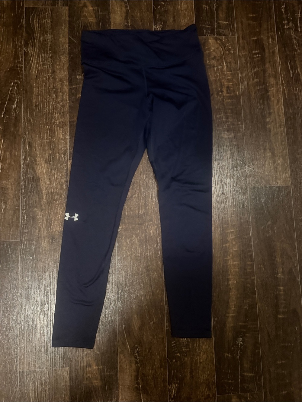 Under Armour Navy Women’s High-Rise cold Gear Performance Leggings